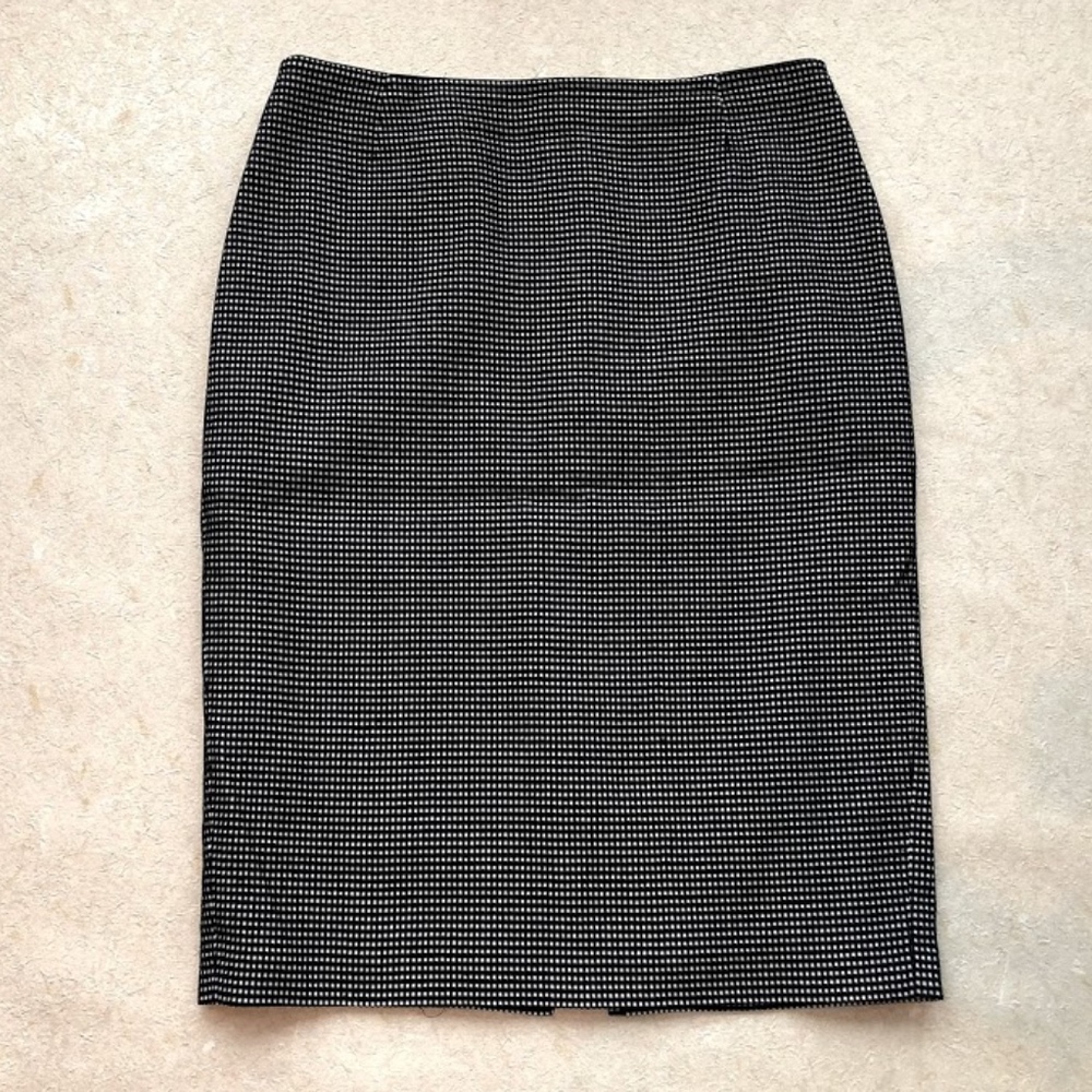 Lafayette 148 Black and White Patterned Skirt